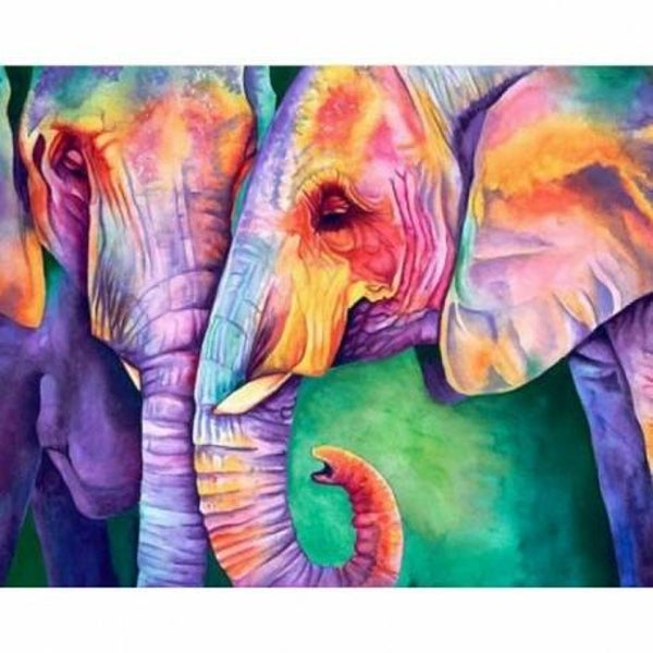 Diamond Painting Canvas 50x40 cm - Wisdom of Elephants