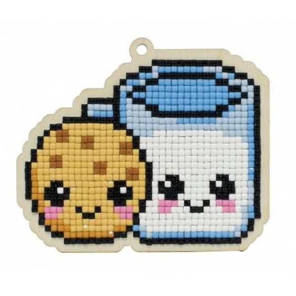 Diamond Painting Charm - Koekje & Melk