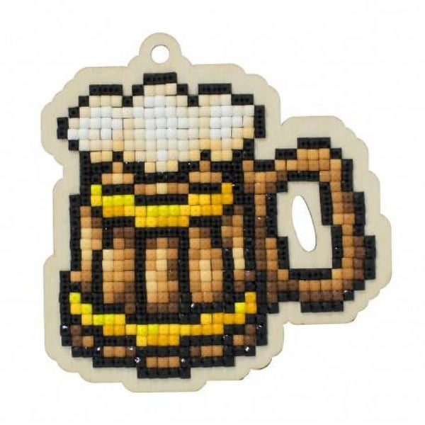 Diamond Painting Charm - Bierglas