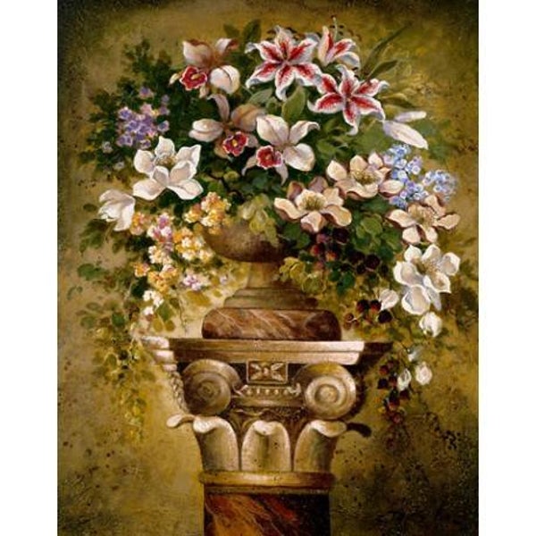 Diamond Painting Canvas - Flowers on Pedestal
