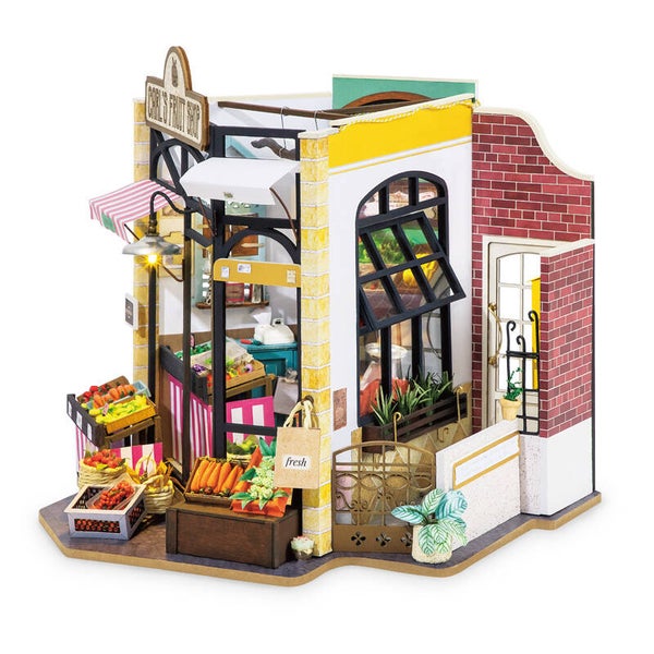DIY-kit Miniatuurwereld - Robotime Carl's Fruit Shop DG142