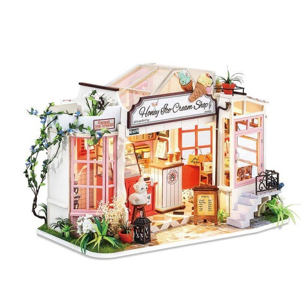 DIY-kit Miniatuurwereld - Robotime Honey Ice Cream Shop DG148