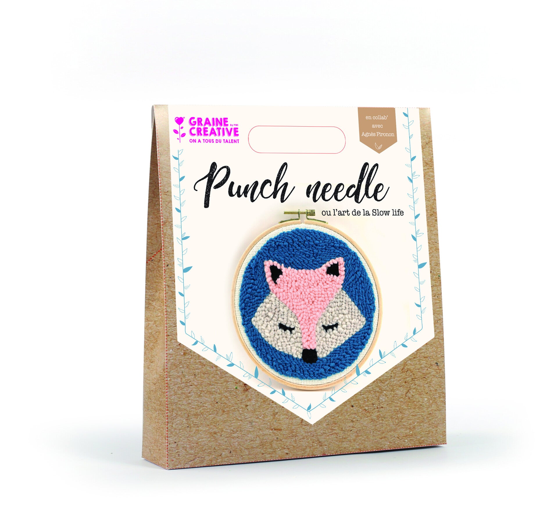 Punch Needle Set, d:20cm - Vos