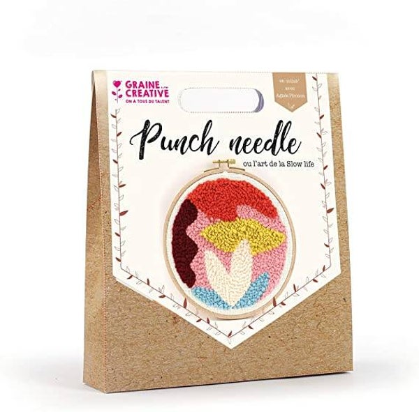 Punch Needle Set, d:20cm - Abstract