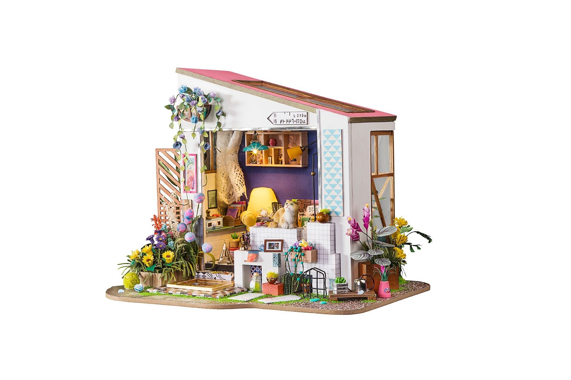 DIY-kit Miniatuurwereld - Robotime Lily's Porch DG11
