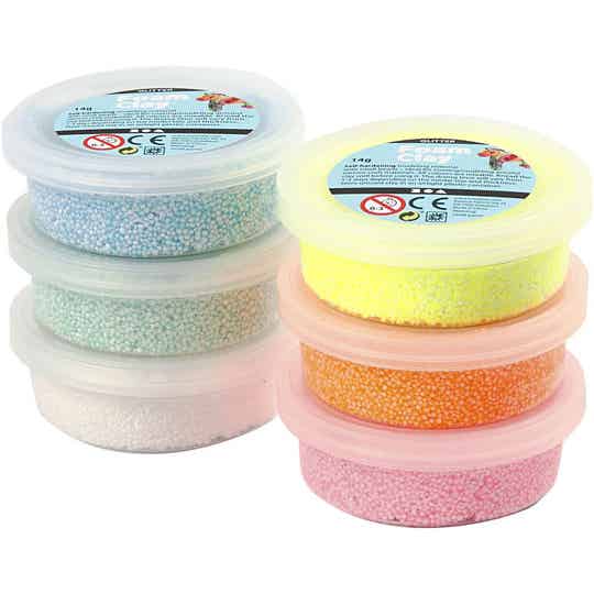 Foam Clay® Set, 6x14gr, glitter