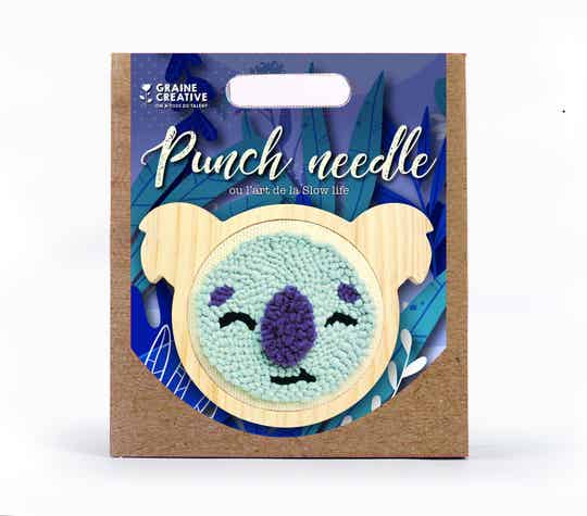 Punch Needle Set, d:15cm - koala