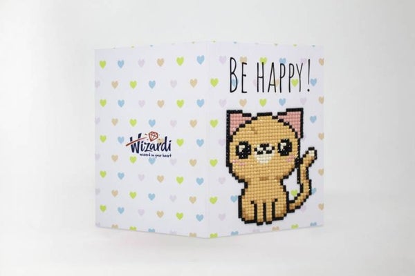 Diamond Painting Wenskaart - Be Happy