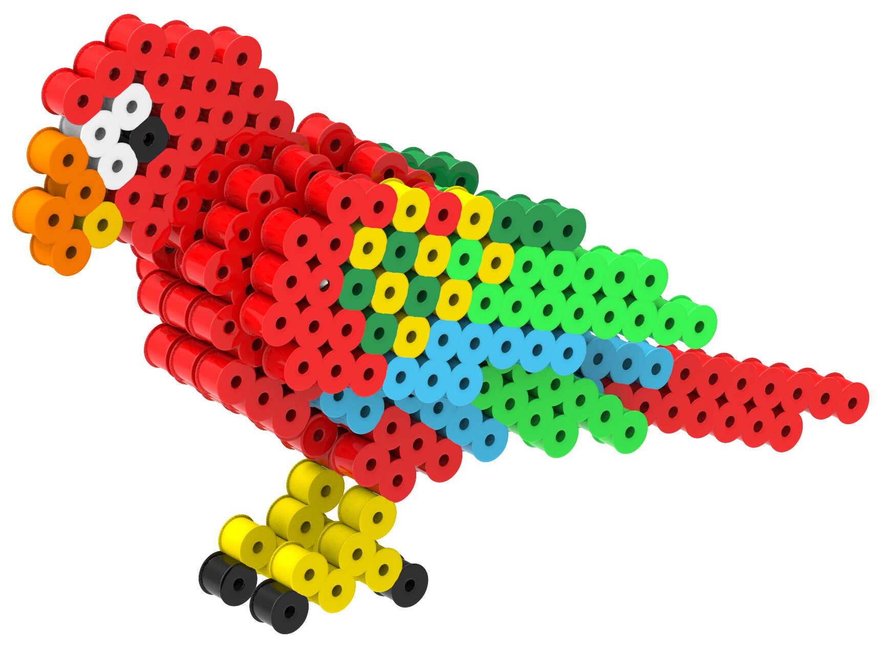 Hobbypakket Perlou 3D Strijkkralen Kit - papegaai