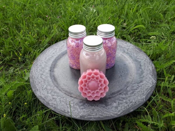 Badparels en bloemenzeep