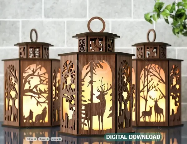 Winter Animal Themed Lanterns
