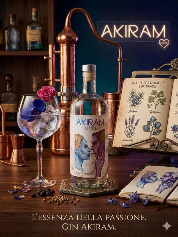 The Akiram dry gin bottiglia vetro 700ml 43% alc