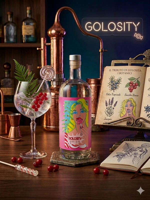 Golosity Premium Dry Gin 700ml bottiglia vetro 41% alc