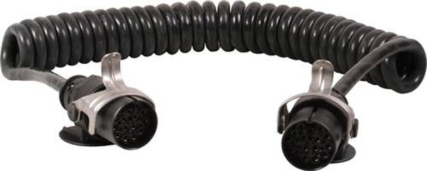 Spiraalkabel cpl. 2x 15-polig stekker