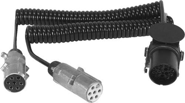 Spiraalkabel 15-polig > 2x7-polig S+N Alu stekker
