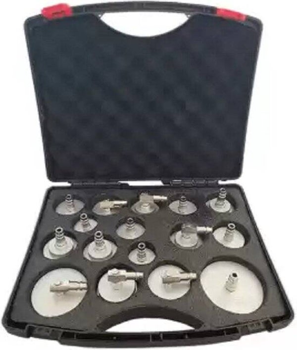 17-delige remontluchteradapterset, ontluchtingsset hoofdremcilinder, ontluchtingsgereedschap voor remmen-Weber Tools