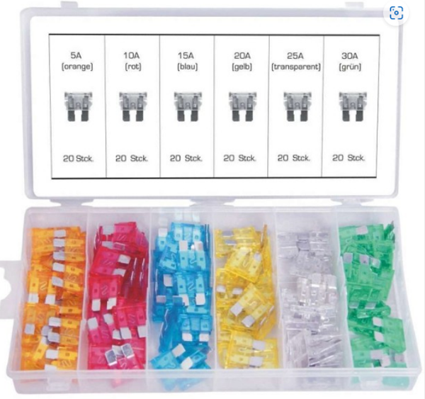 FD-6037 WEBER TOOLS Assortiment standaard zekeringen (120 st)