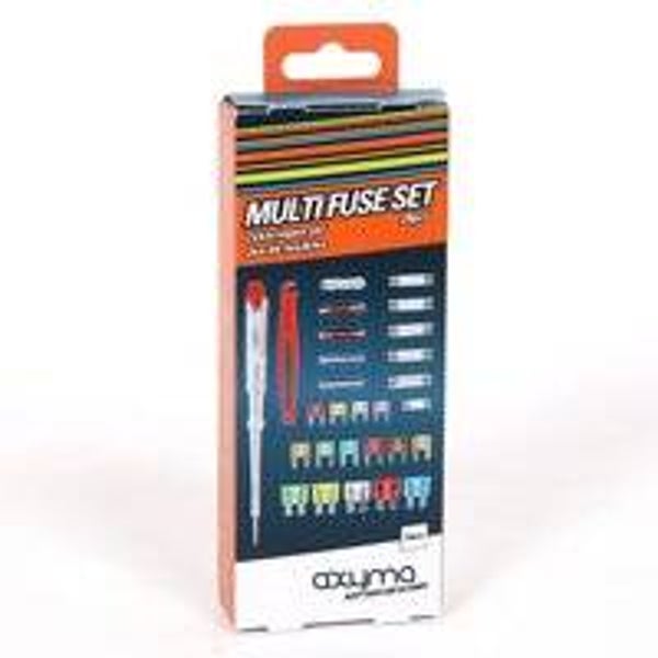 Axyma Zekering Set 28 pcs-Zekeringen-Zekeringtester-Glaszekering-Fittingschroevendraaier-Steekzekeringen