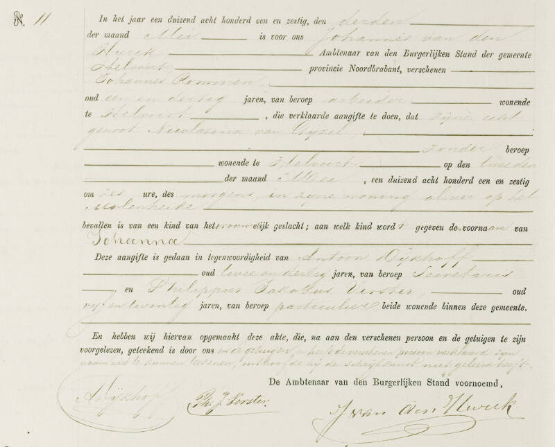 Geboorteakte Johanna Rommen