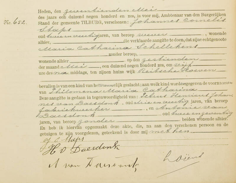 Geboorteakte PMC Staps