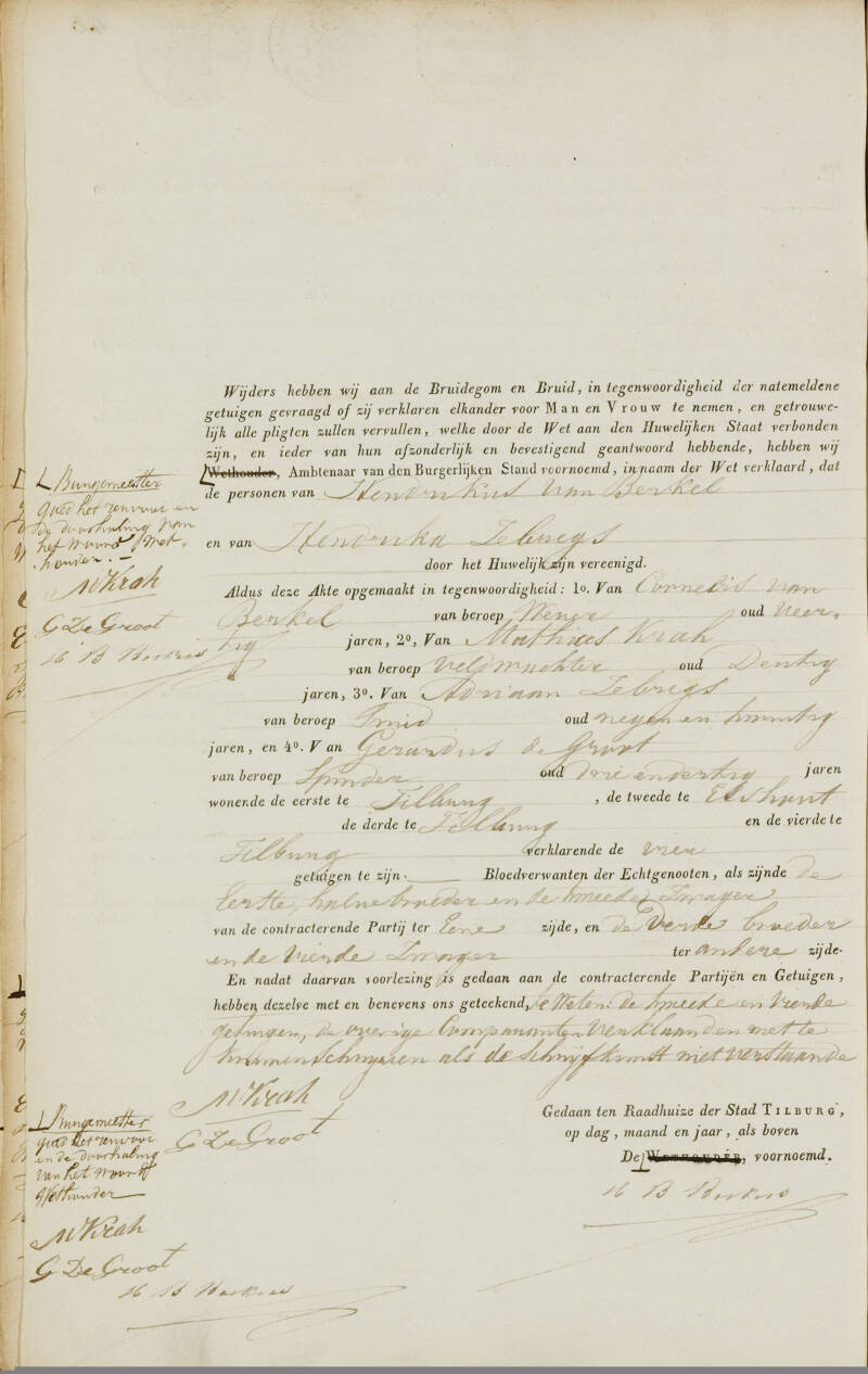 Huwelijksakte van Berkel - Zebregs