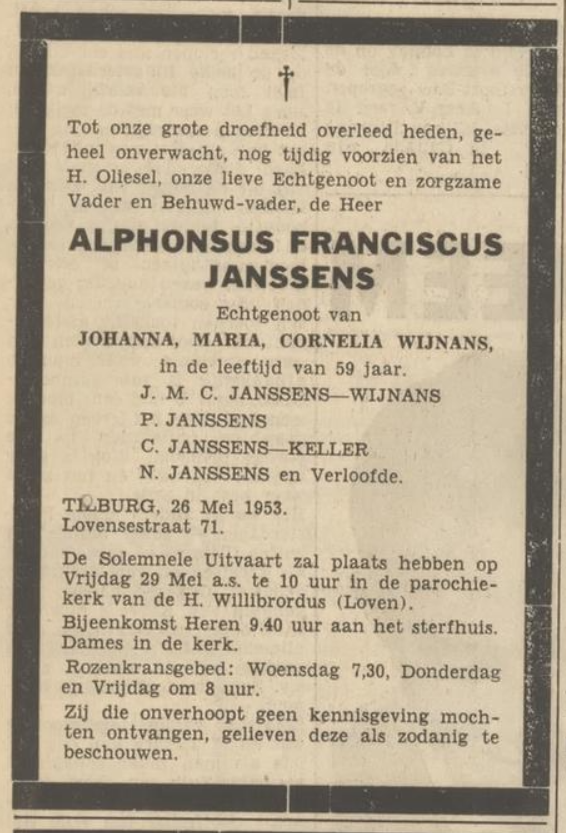 Overlijdensadvertentie familie