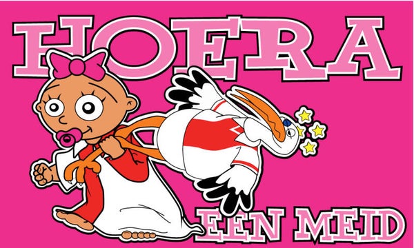 Geboorte vlag  meisje