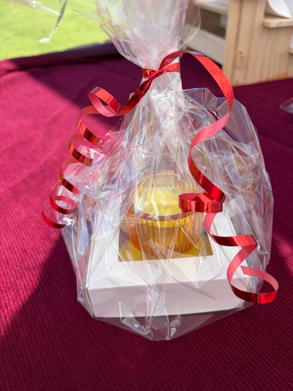 Cadeauset waxinelichtje lemon garden, gele houder