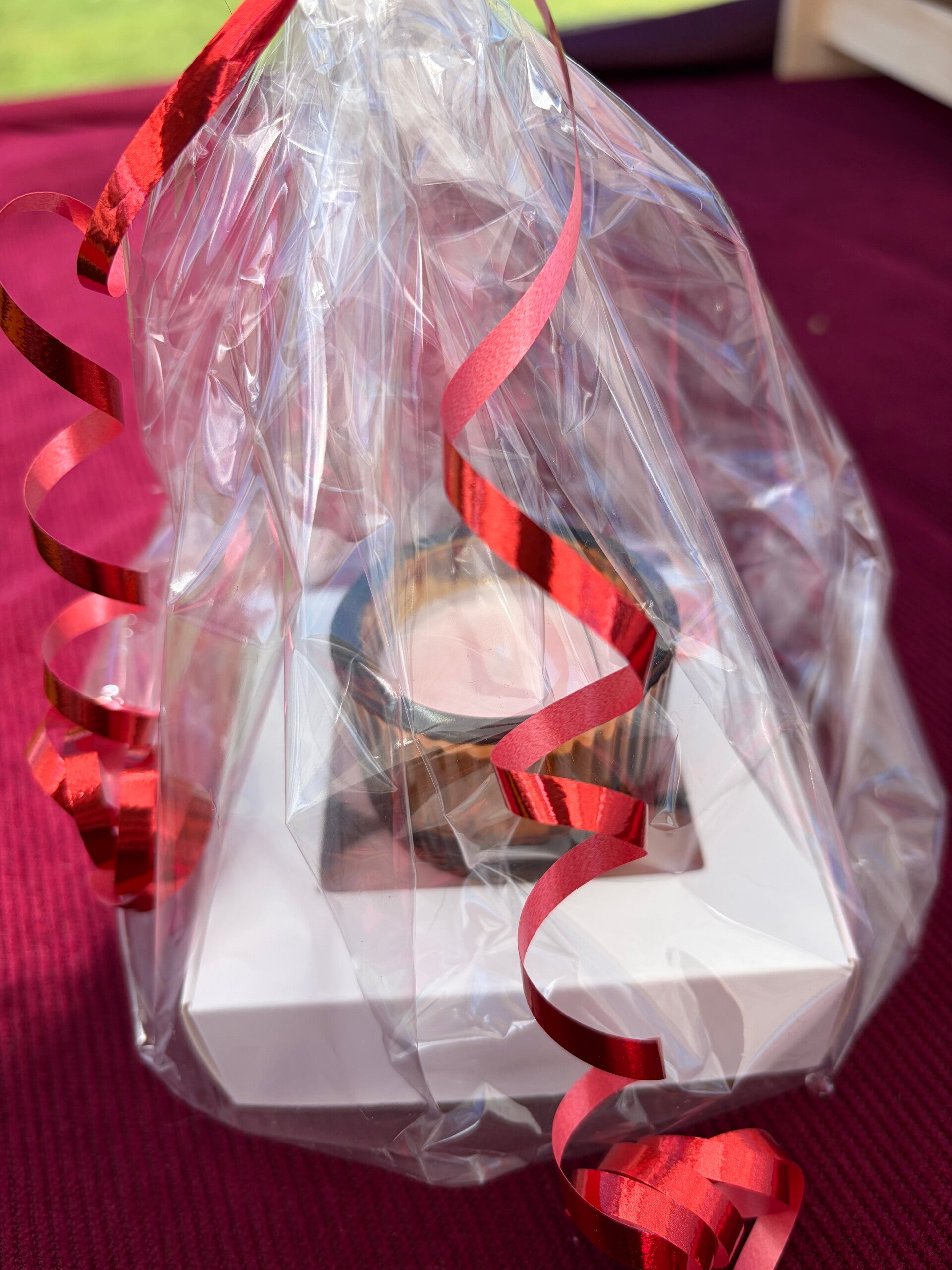 Cadeauset waxinelichtje sakura, bruine houder