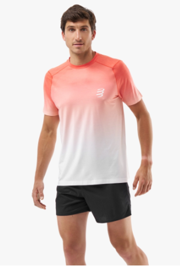 Performance SS Tshirt M - Fluo Red/White