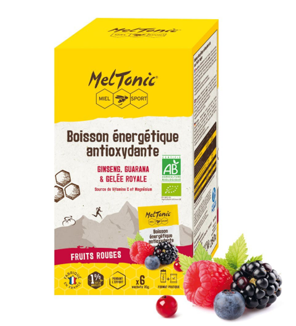 MELTONIC Boisson énergétique bio Fruits rouges sachets x6