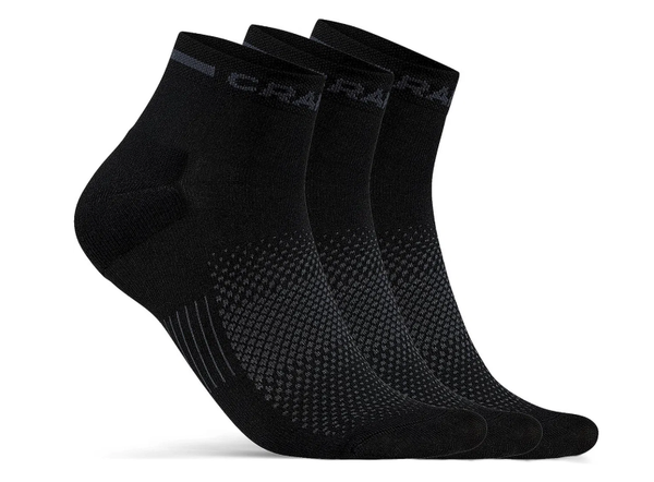 CRAFT Core Dry Mid Chaussettes (3-Pack) - Noir