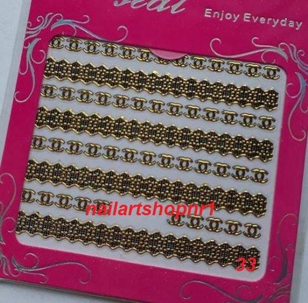 Chanel nagelstickers goud (33)