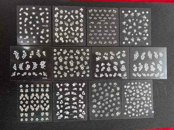 12 velletjes nagelstickers (set5) 1 set beschikbaar