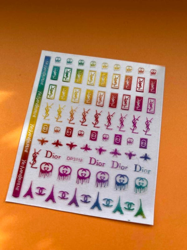 Regenboog nagelstickers  diverse merken r7