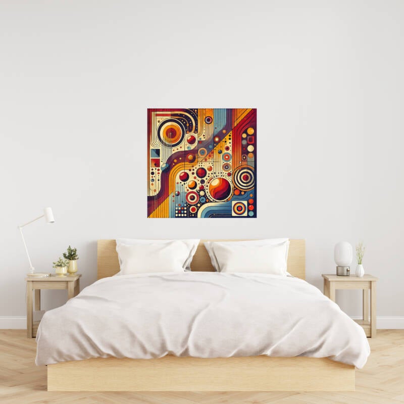 abstract wall art, digital art, geometric design