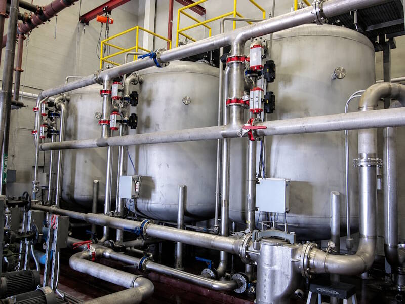 Stainless GAC filters for bottled water production