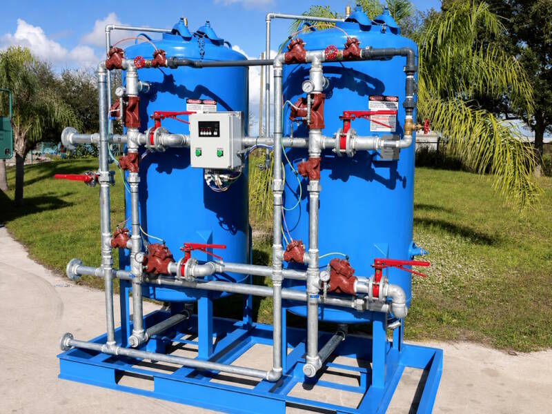 Commercial water softening system for a hospital