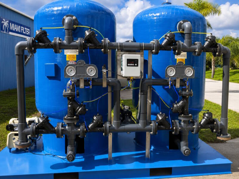 Filox media filter system for iron reduction