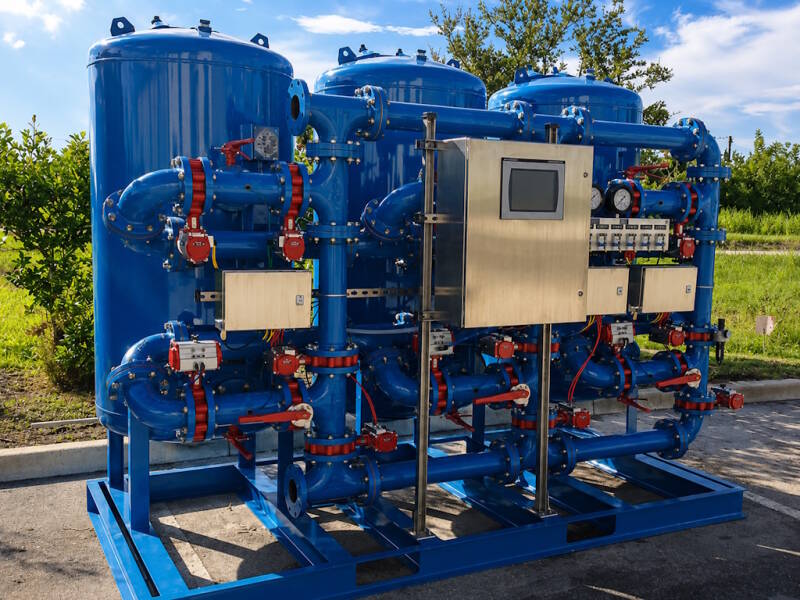 Iron reduction filtration system for a military customer