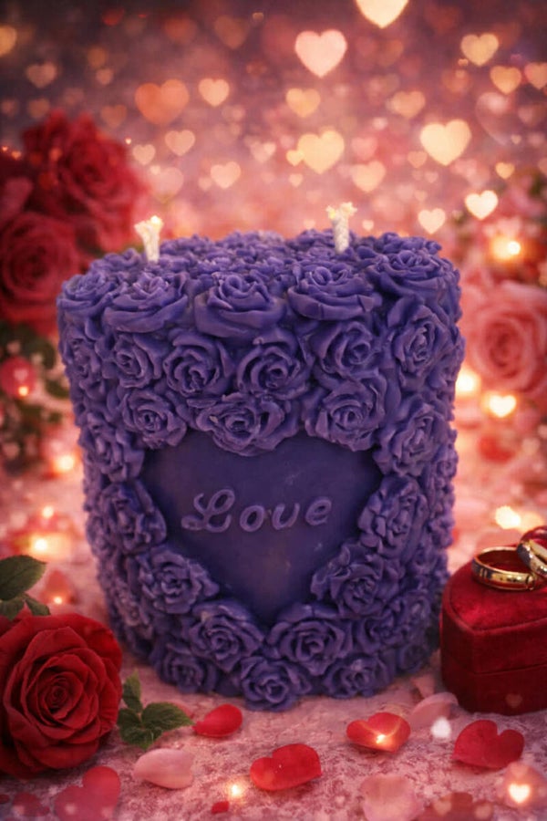 Coeur ovale avec inscription love