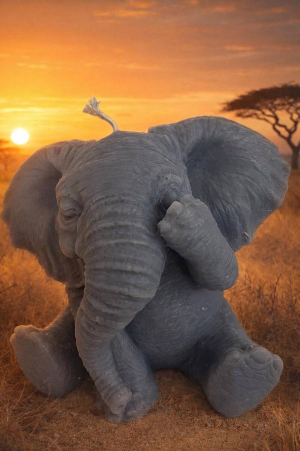 bougie elephant réaliste