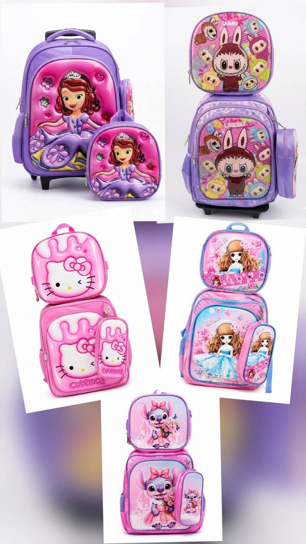 Bolsos Grandes de rueditas para niñas de primaria