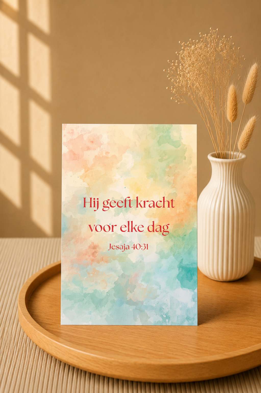 Hij geeft kracht voor elke dag | Bemoedigingskaart