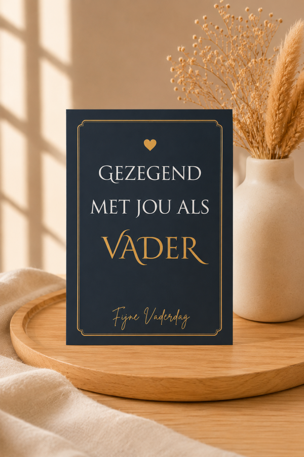 Gezegend met jou als vader | Vaderdagkaart