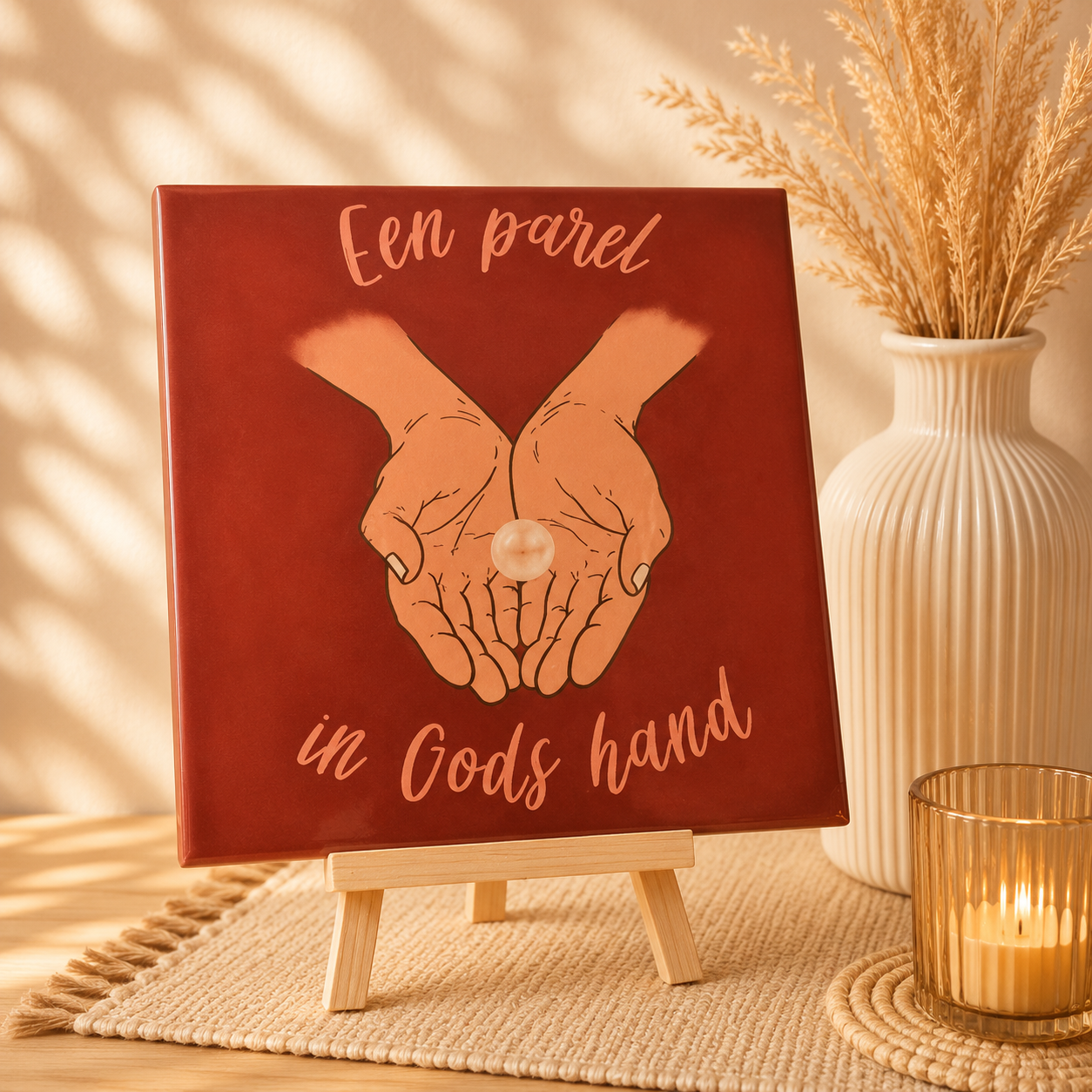 Een parel in Gods hand | Tegel