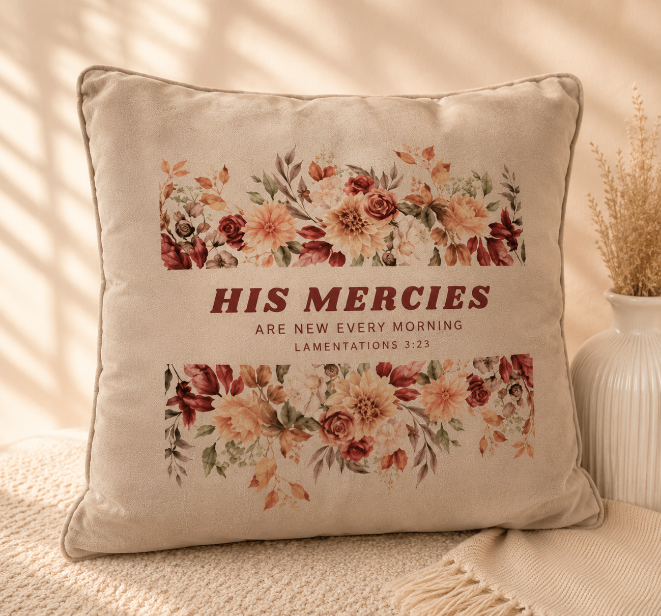 New Every Morning | Christelijk Velours Kussen