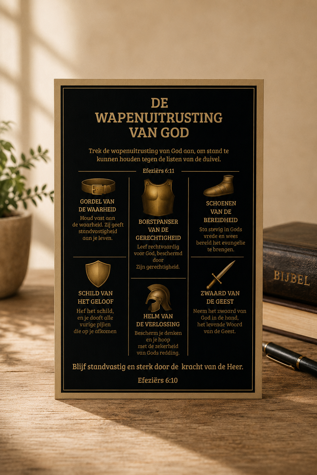 De Wapenuitrusting | Christelijke kaart