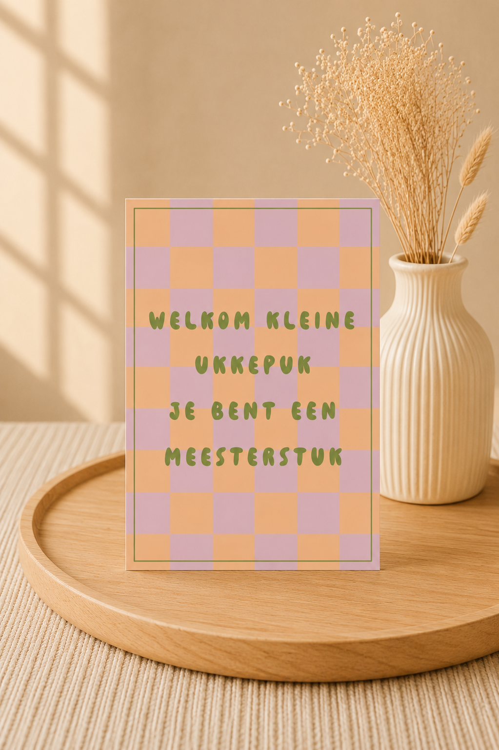 Welkom kleine ukkepuk | Geboortekaart