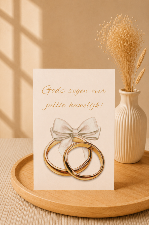 Gods zegen over jullie huwelijk | Huwelijkskaart